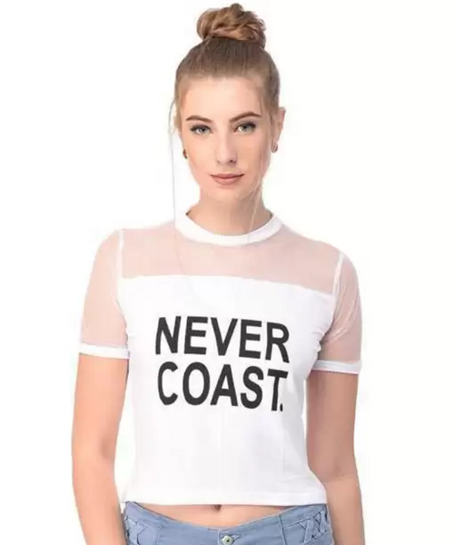 Women Printed Round Neck Cotton Blend Purple T-Shirt