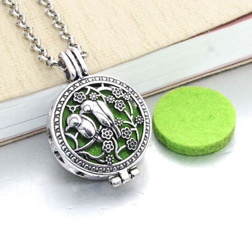 Hollow Necklace Aromatherapy Locket Essential Oils