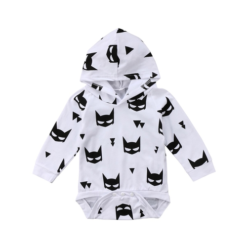 Hoodie Bat White Toddler Infant Kid Girl Boy