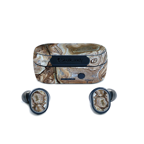 MightySkins SKSE-Brown Marble Skin for Sesh True Wireless Earbuds - Br