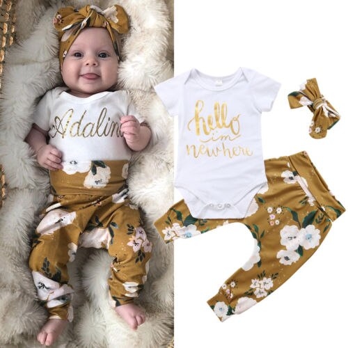 Fashion Newborn Baby Girl Summer Cotton