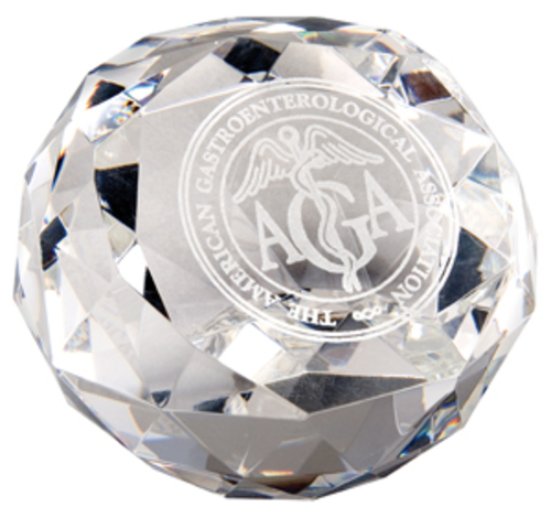Chass 85224 Diamond Cut Glass Award Paperweight