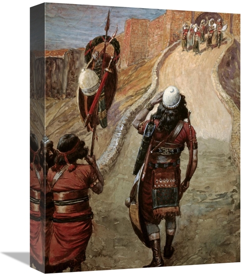 Global Gallery GCS-280353-16-142 16 in. Jepthah Sees His Daughter From