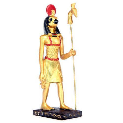 Decorative Gold Standing Horus Egyptian Figurine
