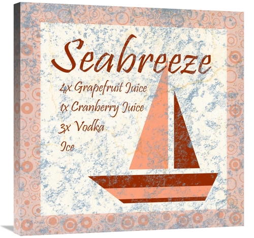Global Gallery GCS-458098-3030-142 30 x 30 in. Cocktail Recipes - Sea 