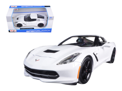 2014 Chevrolet Corvette C7 Stingray White 1/24 Diecast Model Car by