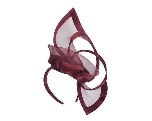 Burgundy wine edgy racing fascinator