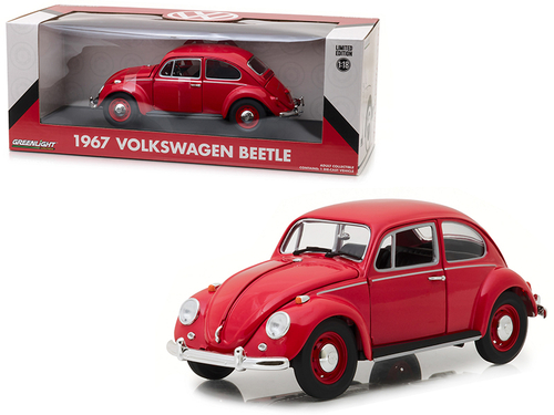 1967 Volkswagen Beetle Right Hand Drive Candy Apple Red 1/18 Diecast