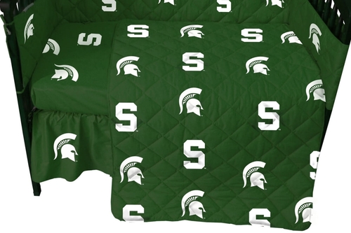 College Covers MSUCSFSPR Michigan State Spartans Baby Crib Fitted Shee