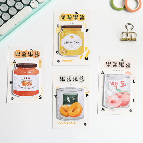 Cute Peach Jam Stickers Bookmark Marker