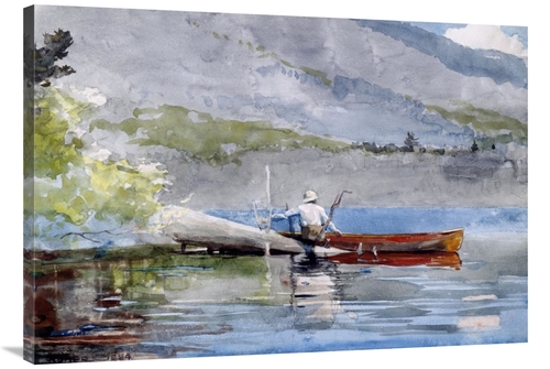 Global Gallery GCS-268119-40-142 40 in. The Red Canoe Art Print - Wins