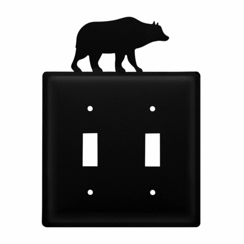 Wrought Iron Bear Double Switch Cover