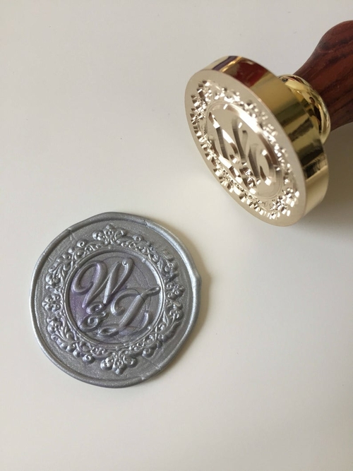 Main Wedding Wax Seal Stamp with initials image