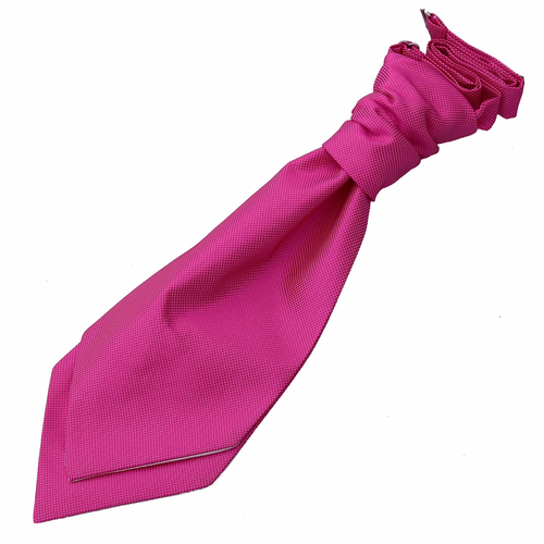 Solid Check Pre-Tied Ruche Cravat - Boys - Fuchsia Pink