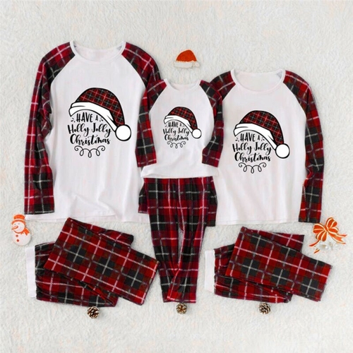 2020 Family Matching Christmas Hat Pajamas PJs
