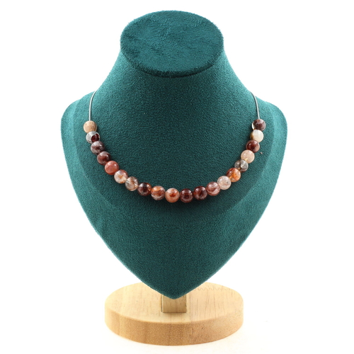 Hematoid Quartz from Madagascar 8 mm 20 beads necklace