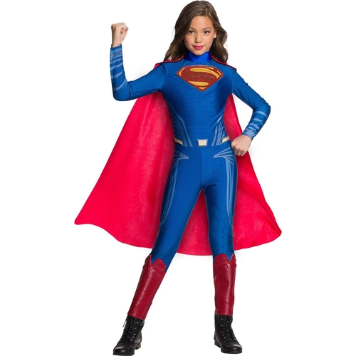 Rubies 278954 Halloween Justice League Girls Superman Jumpsuit - Mediu