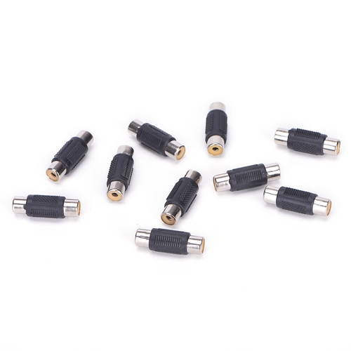10 Pcs 3.1cm RCA Female To Female Coupler Plug