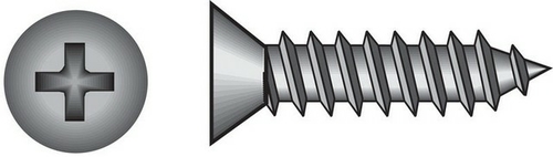 Hillman 0823430 6 x 1.5 in. Sheet Metal Screws- Flat Head  100 per Box