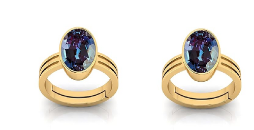 Color Changing Alexandrite Ring Gold Plated  Pack of 2
