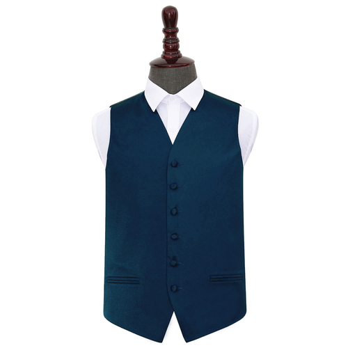 Plain Satin Waistcoat - Navy Blue, 42'