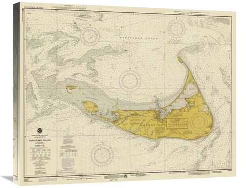 Global Gallery GCS-450542-30-142 30 in. Nautical Chart - Nantucket Isl