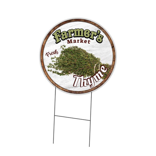 SignMission C-24-CIR-WS-Thyme 16 x 24 in. Corrugated Plastic Sign with