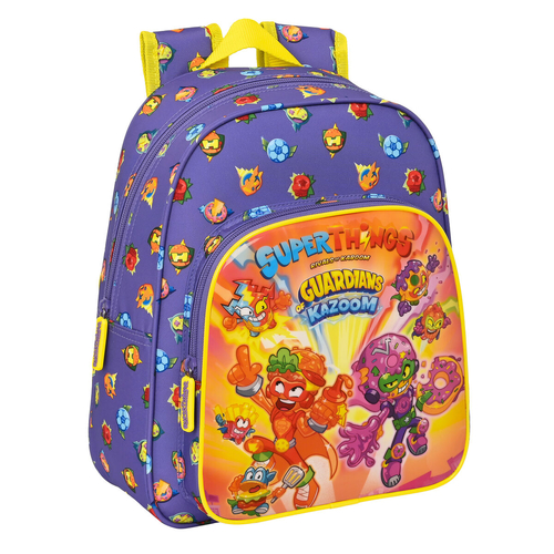 School Bag SuperThings Guardians of Kazoom Purple Yellow (27 x 33 x 10