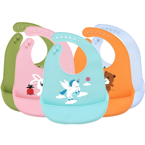 Baby Bibs Waterproof Silicone Feeding Baby Saliva