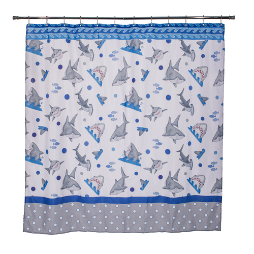 Borders Unlimited 70023 Fishn Sharks - Mini Polka Dot Shower Curtain