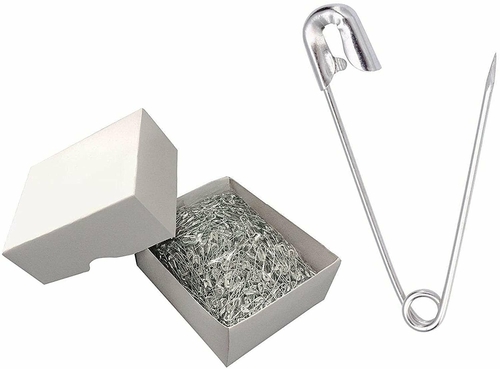 Nickel Plated Steel Pins 2". Pack of 1440 Safety Pins for Garment, Art