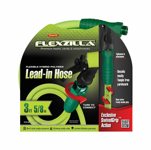 Legacy 7630536 0.62 in. Dia. x 3 ft. Flexzilla Garden Hose Kink Resist