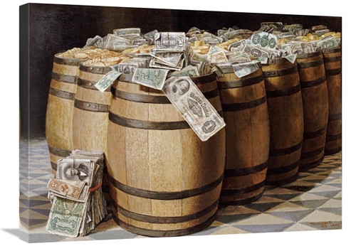 Global Gallery GCS-267945-30-142 30 in. Money to Burn Art Print - Vict