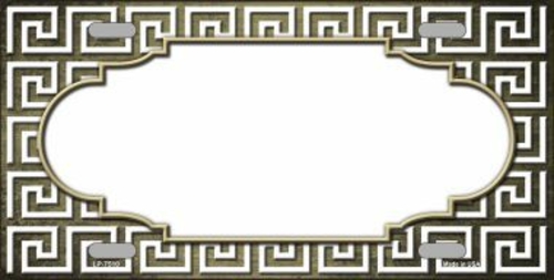 Smart Blonde LP-7510 Gold White Scallop Greek Key Oil Rubbed Metal Nov