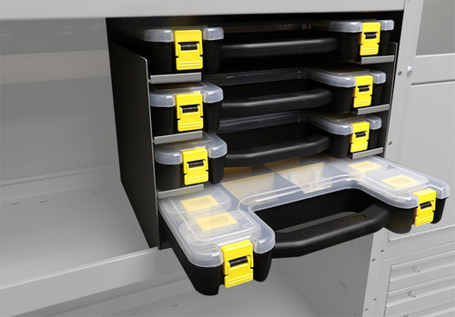 Kargomaster 40380 Steel 4 Tote Shelf Cabinet