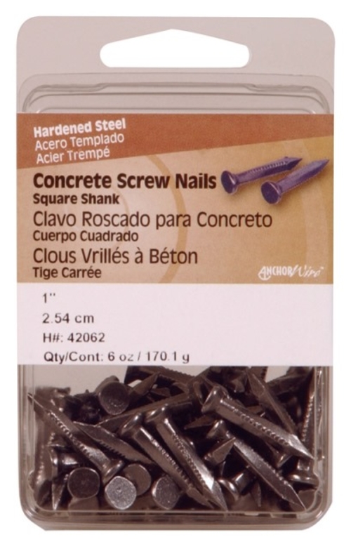 Hillman 42062 1 in. Concrete Square Shank Screw Nails- pack of 5