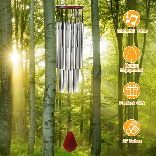 27 Tubes 36in Wind Chimes Indoor Outdoor Smooth Melodic Tones Wind