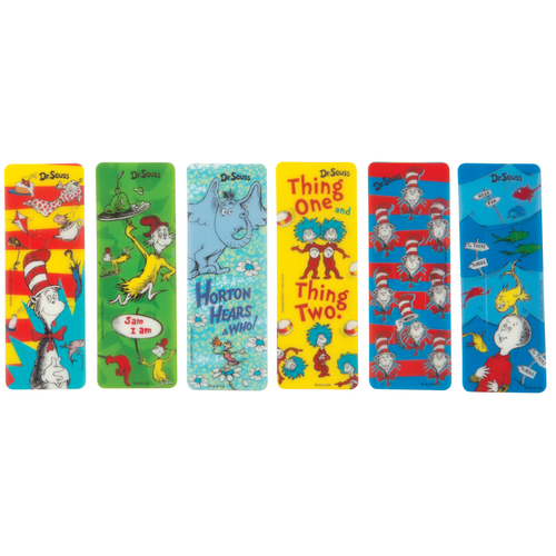 Dr. Seuss Plastic Tab Bookmark - 48 Count