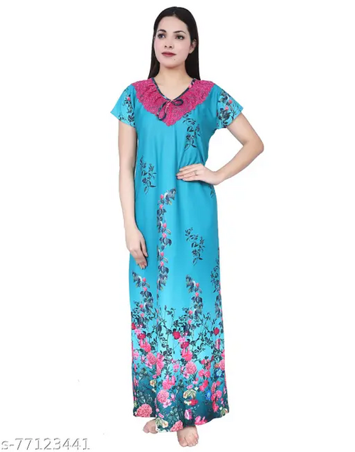 Women's stylish digital print single nighty