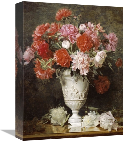 Global Gallery GCS-267238-16-142 16 in. Peonies in a Vase on a Table A