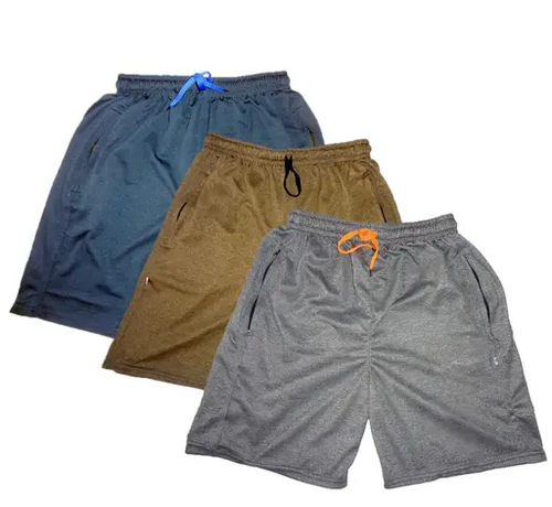 DRYFIT GYMWERA SHORTS WITH TWO SIDE ZIP PACK OF 3 size 34