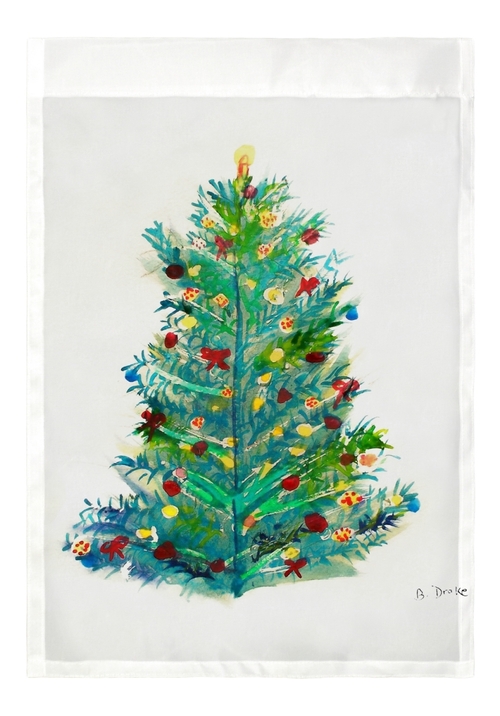 Betsy Drake FL905 Christmas Tree Flag - 12.5 x 18 in.