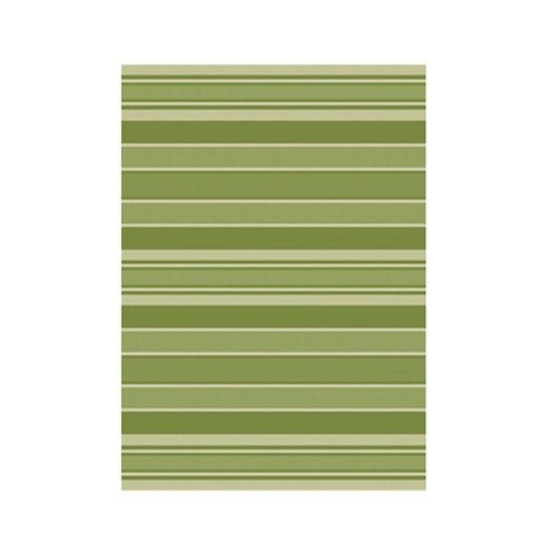 Essenza Stripes Green Polypropylene Rug