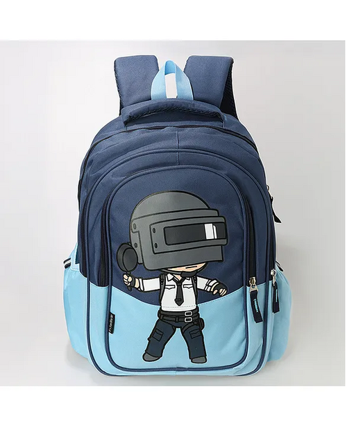 Backpacks with Cartoon Print Blue - Height 15.3 Inches