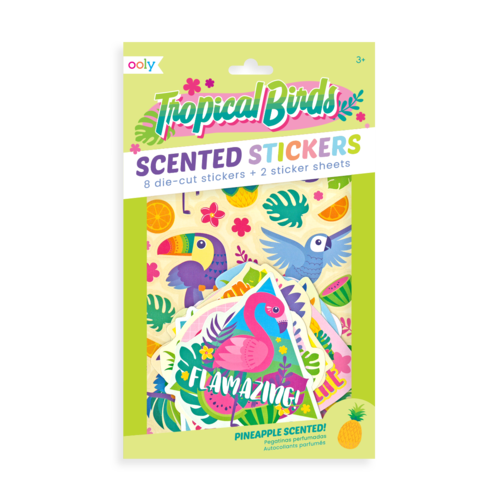 Ooly 120-040 Scented Scratch Stickers - Tropical Birds