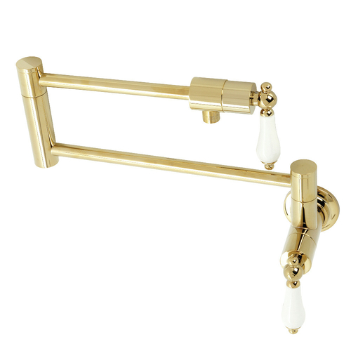 Kingston Brass KS4102PL Metropolitan Wall Mount Pot Filler, Polish