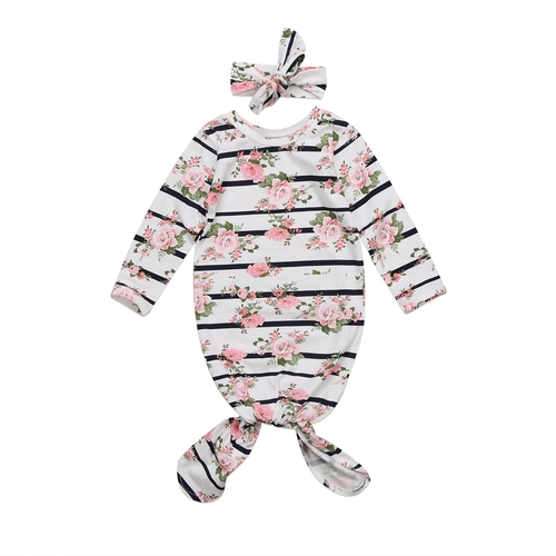 Newborn Baby Girls Foral Casual Sleepwear Floral