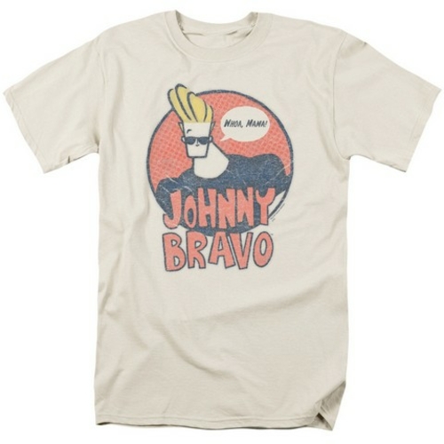 Trevco Johnny Bravo-Wants Me - Short Sleeve Adult 18-1 Tee - Cream&#44