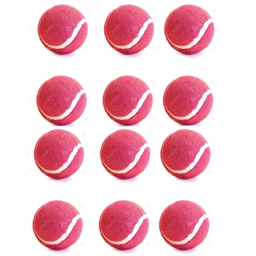 Red Hard Tennis Ball Cricket Ball (Pack of 12)