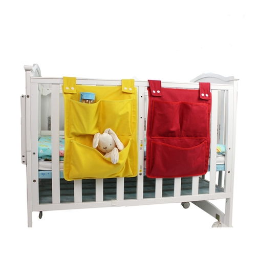 Hanging Baby Cot Diaper Pocket Crib Organizer